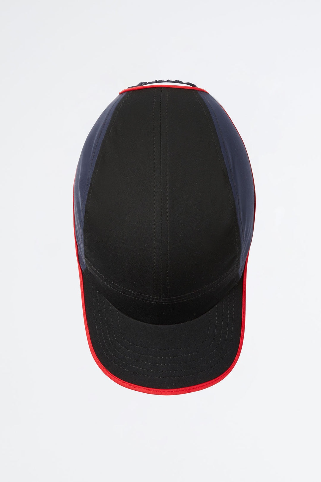 BLACK BASEBALL CAP WITH RED PROFILE - 2