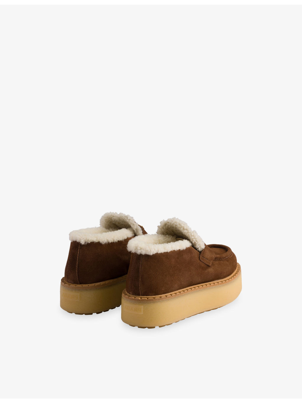 Shearling-Lined Suede Loafers - 4
