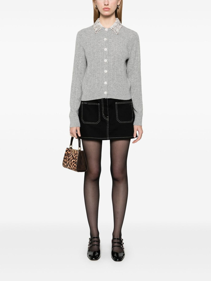 maje embellished-collar cardigan outlook