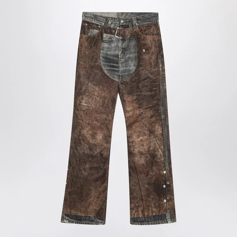 Acne Studios Jeans With Trompe L'Oeil Print - 1