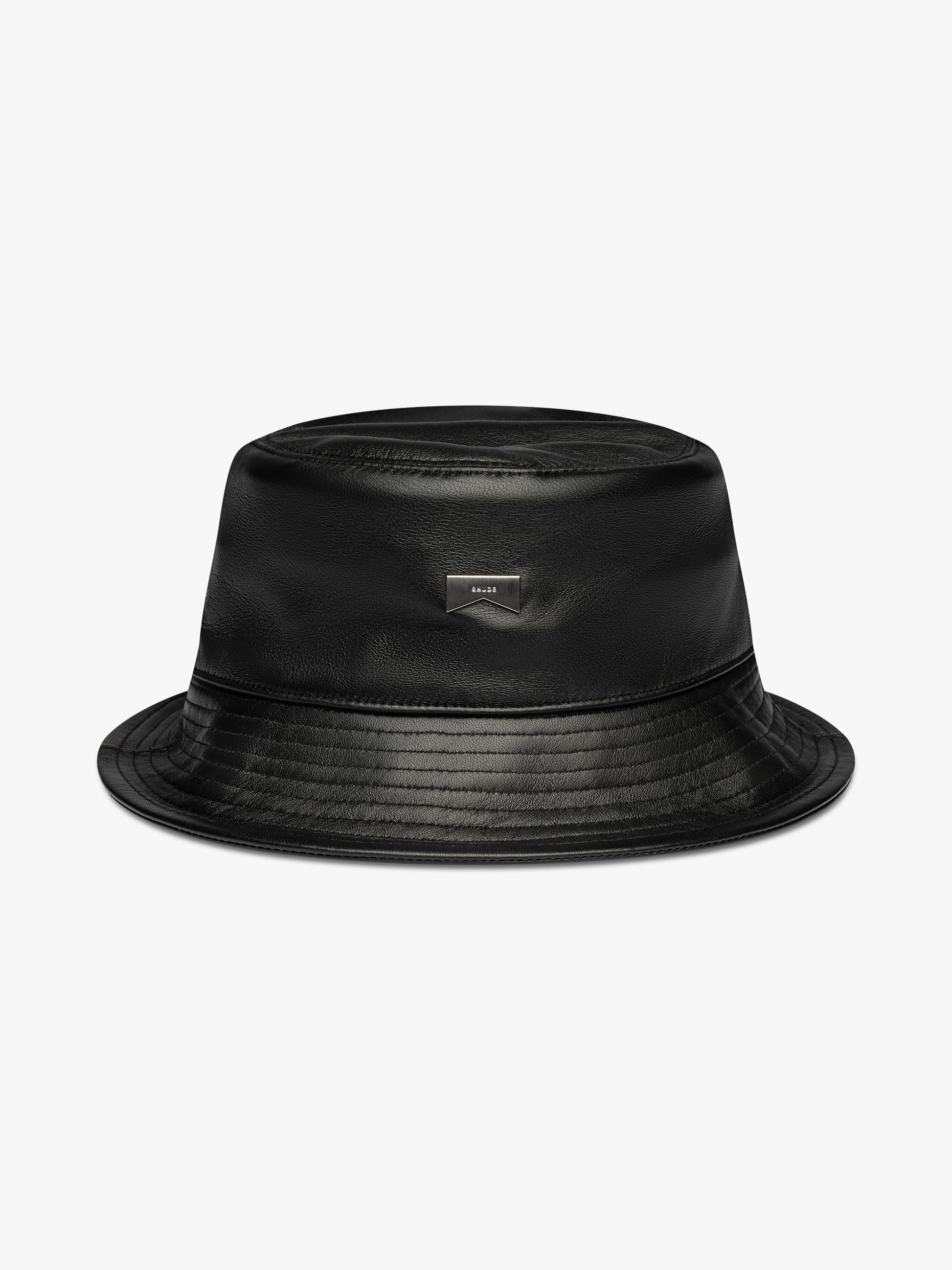 LEATHER BUCKET HAT - 1