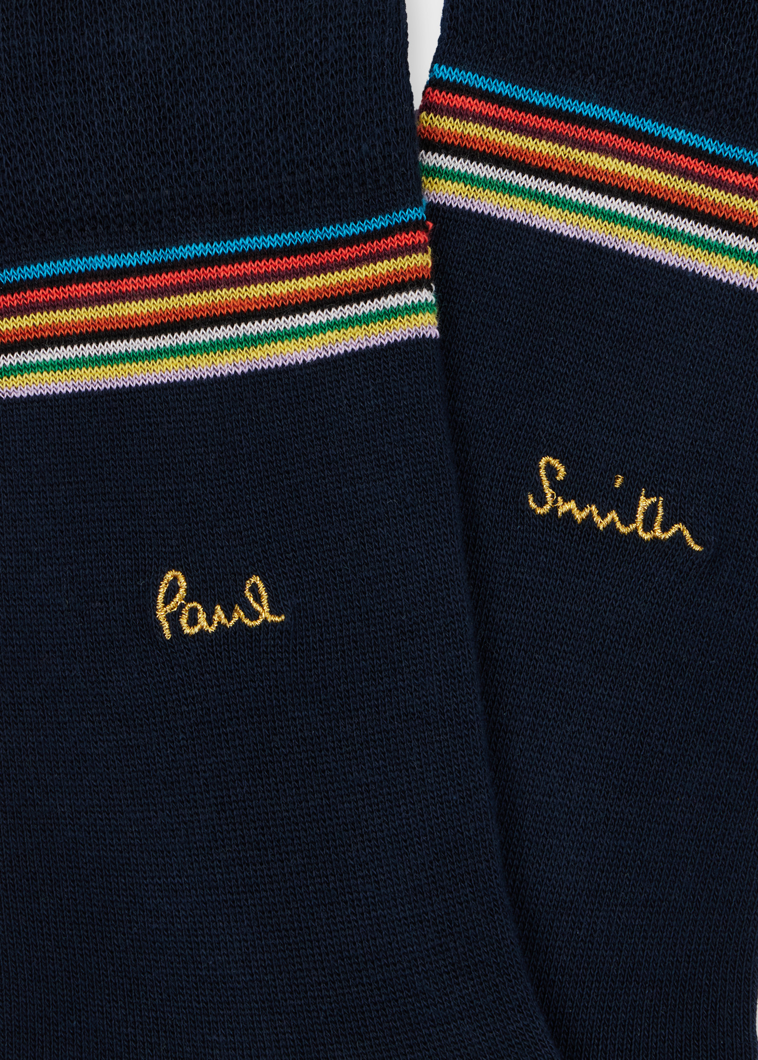 Women's Navy 'Signature Stripe' Tip Socks - 3