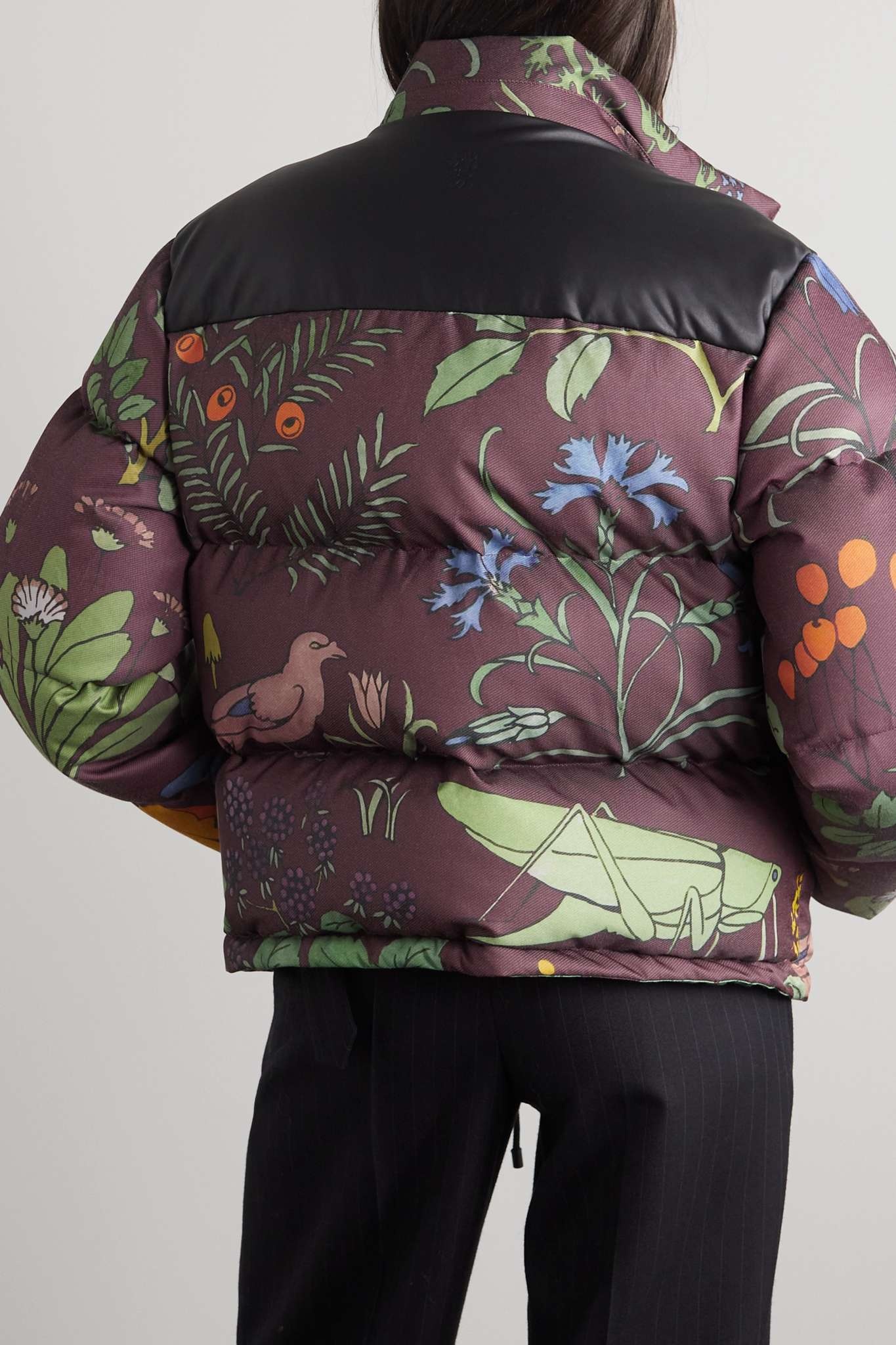 Herbarium floral-print shell down jacket - 6