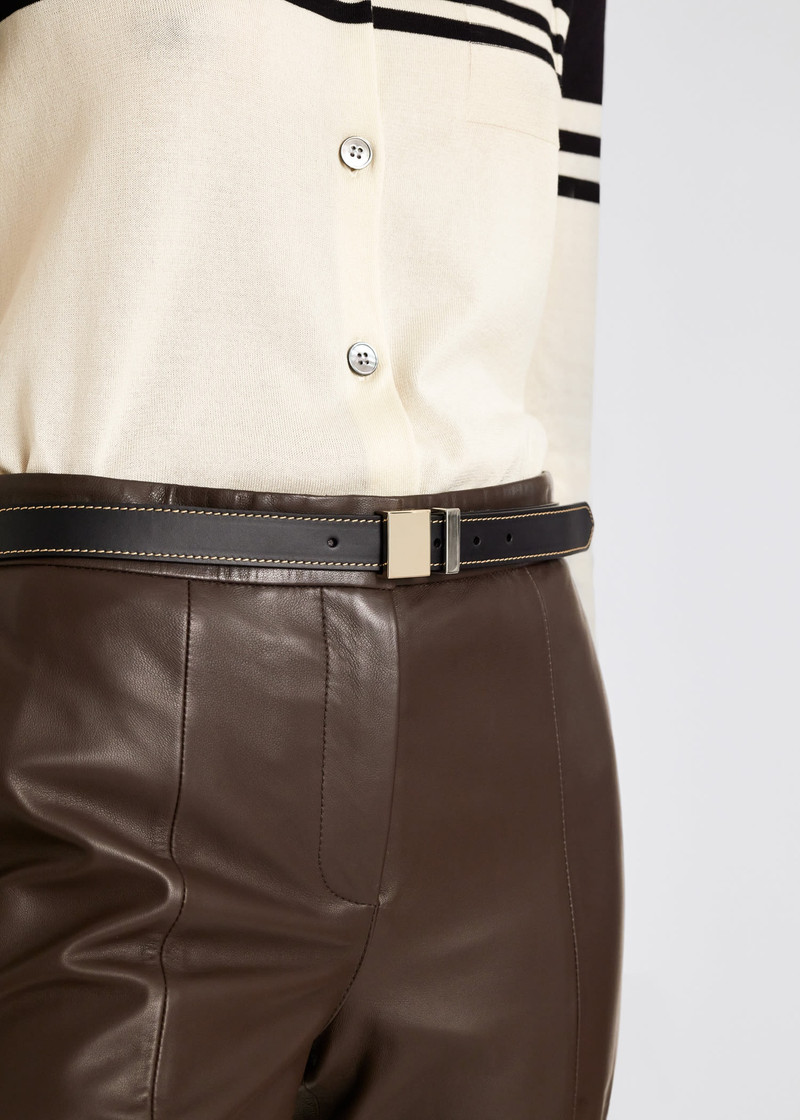 Leather Topstitch Belt 4