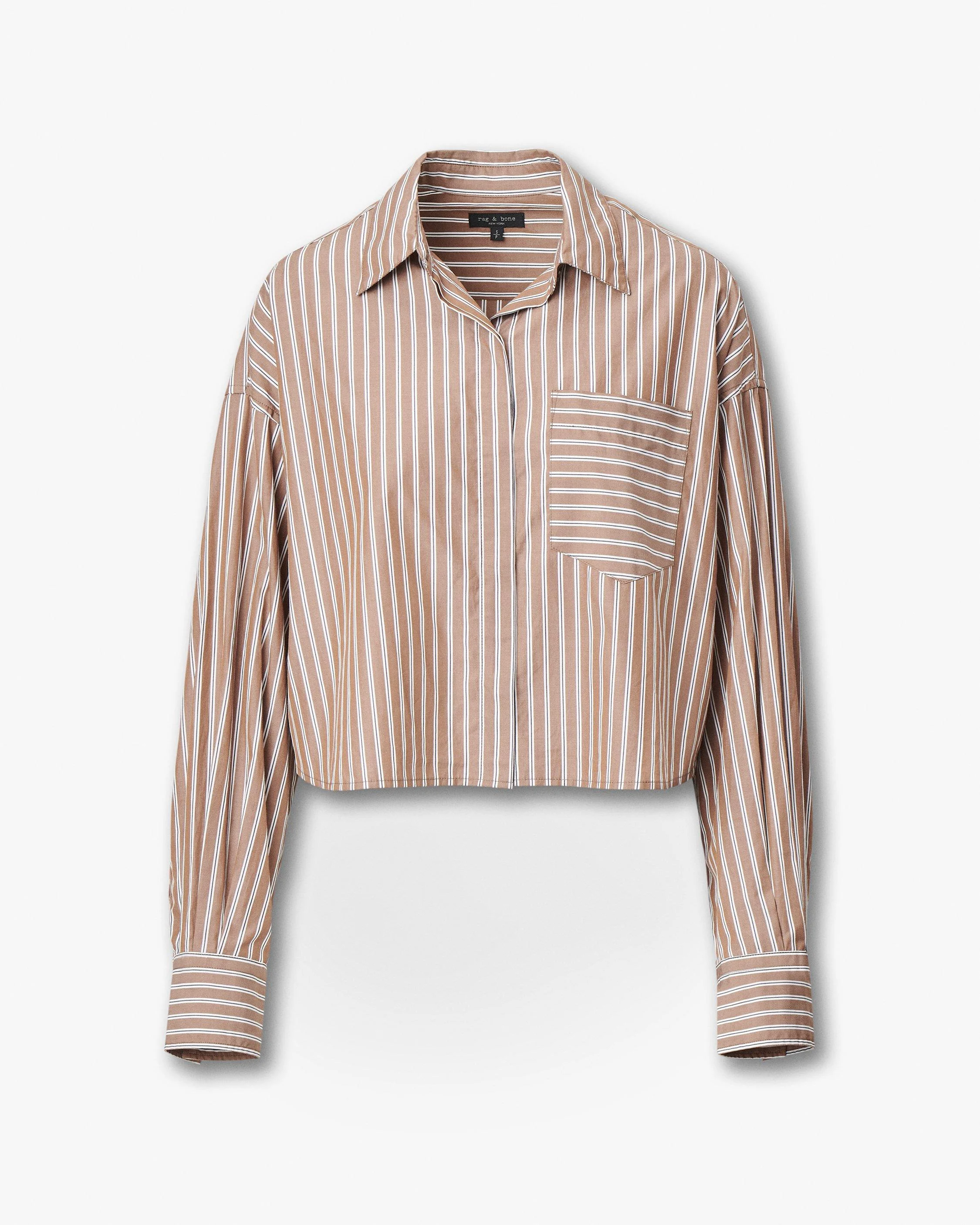 Marin Cropped Striped Shirt - 1