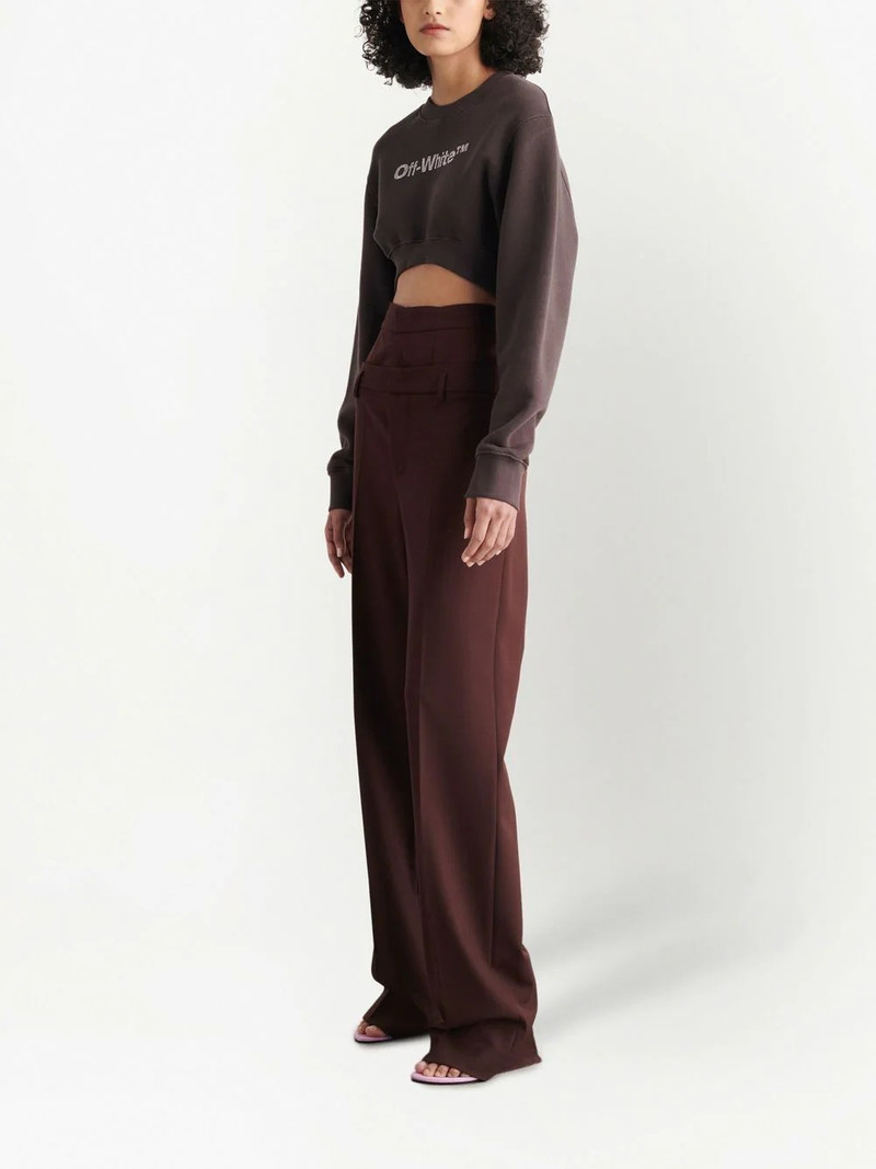high double-waist effect trousers 3
