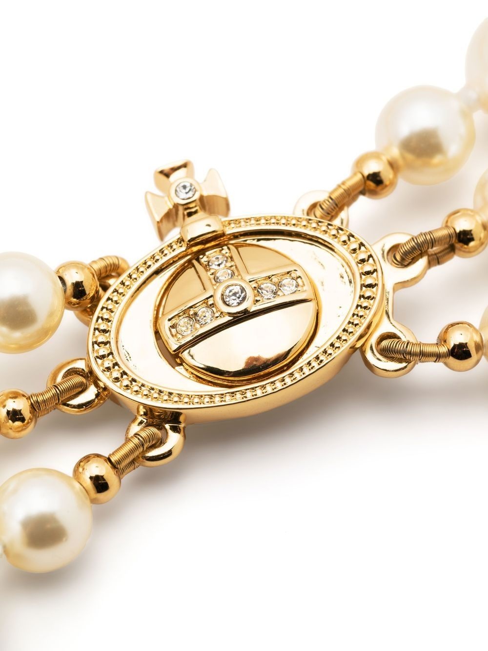 faux-pearl choker necklace - 3