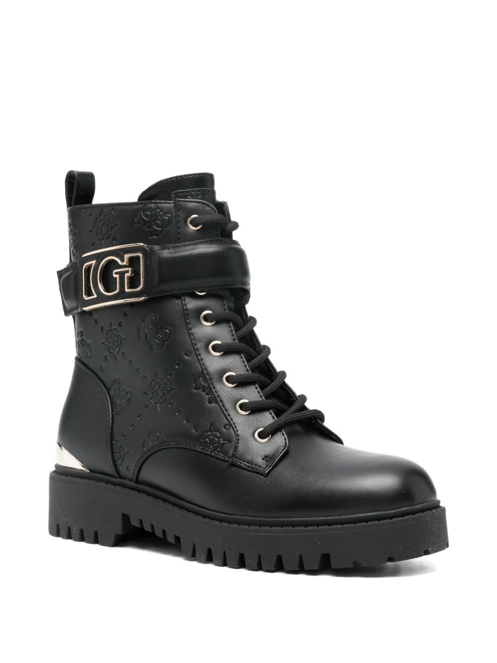 40mm Oranda 4G Peony logo-debossed combat boots - 2