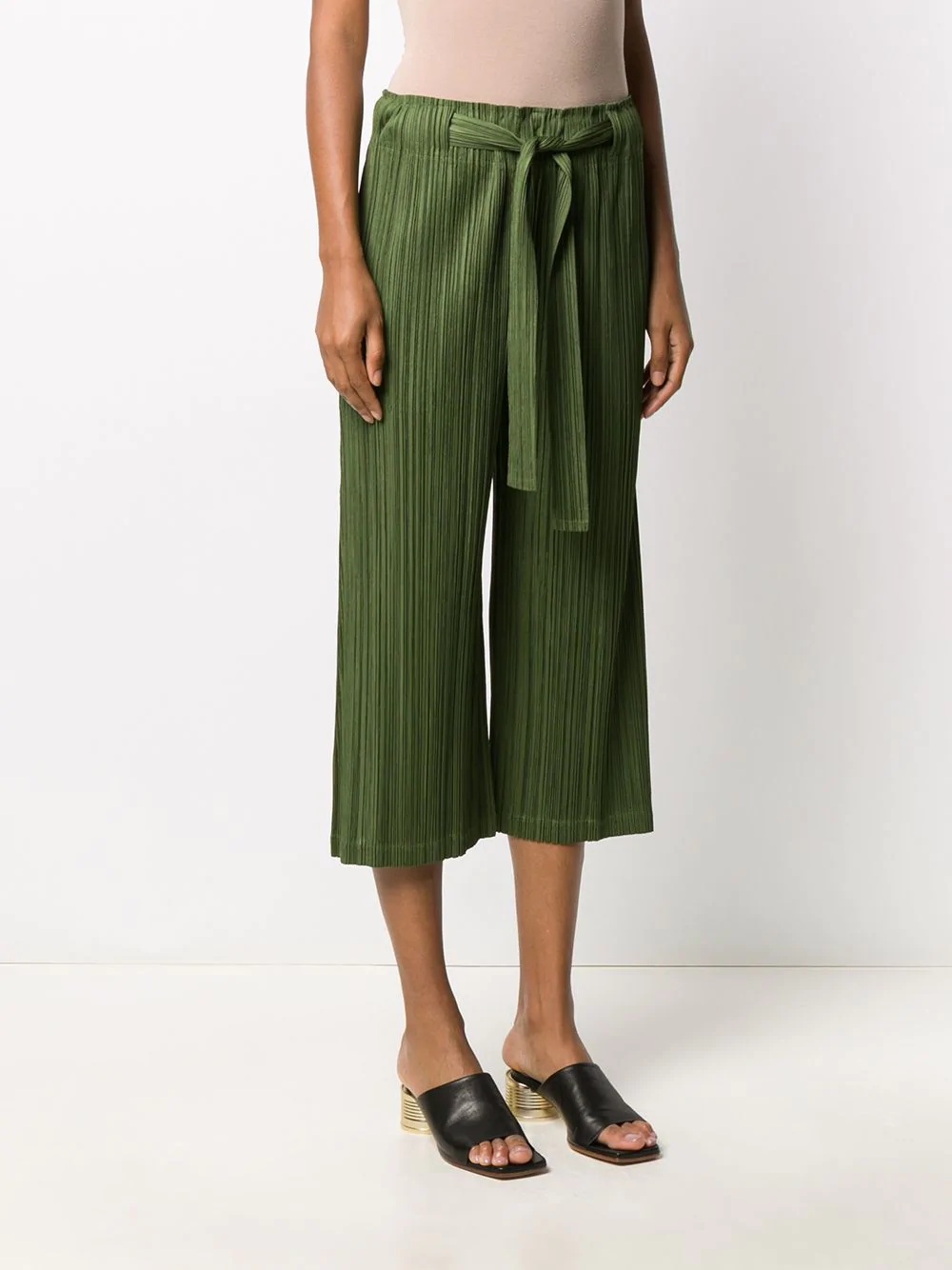 cropped pleated trousers - 3