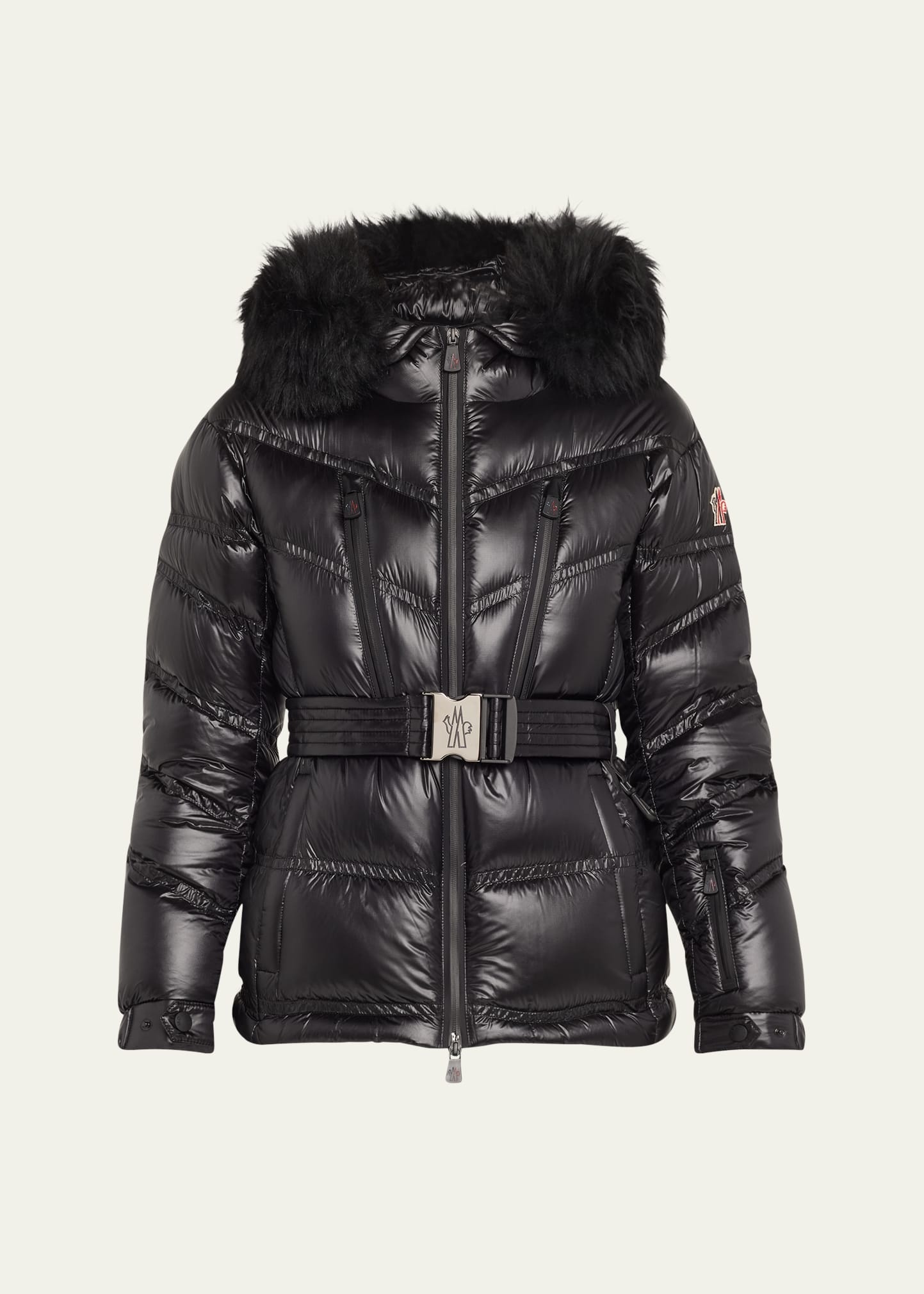 Bernis Down Ski Jacket with Detachable Shearling Trim - 1