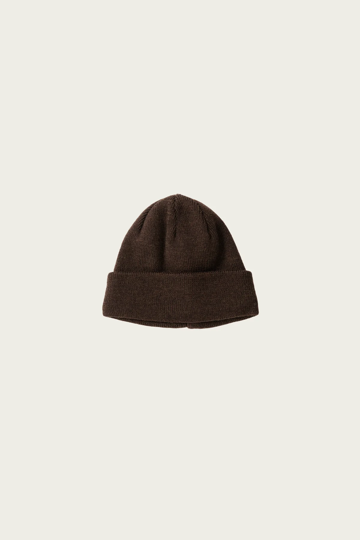 Knit Big Watch Cap - Brown - 1