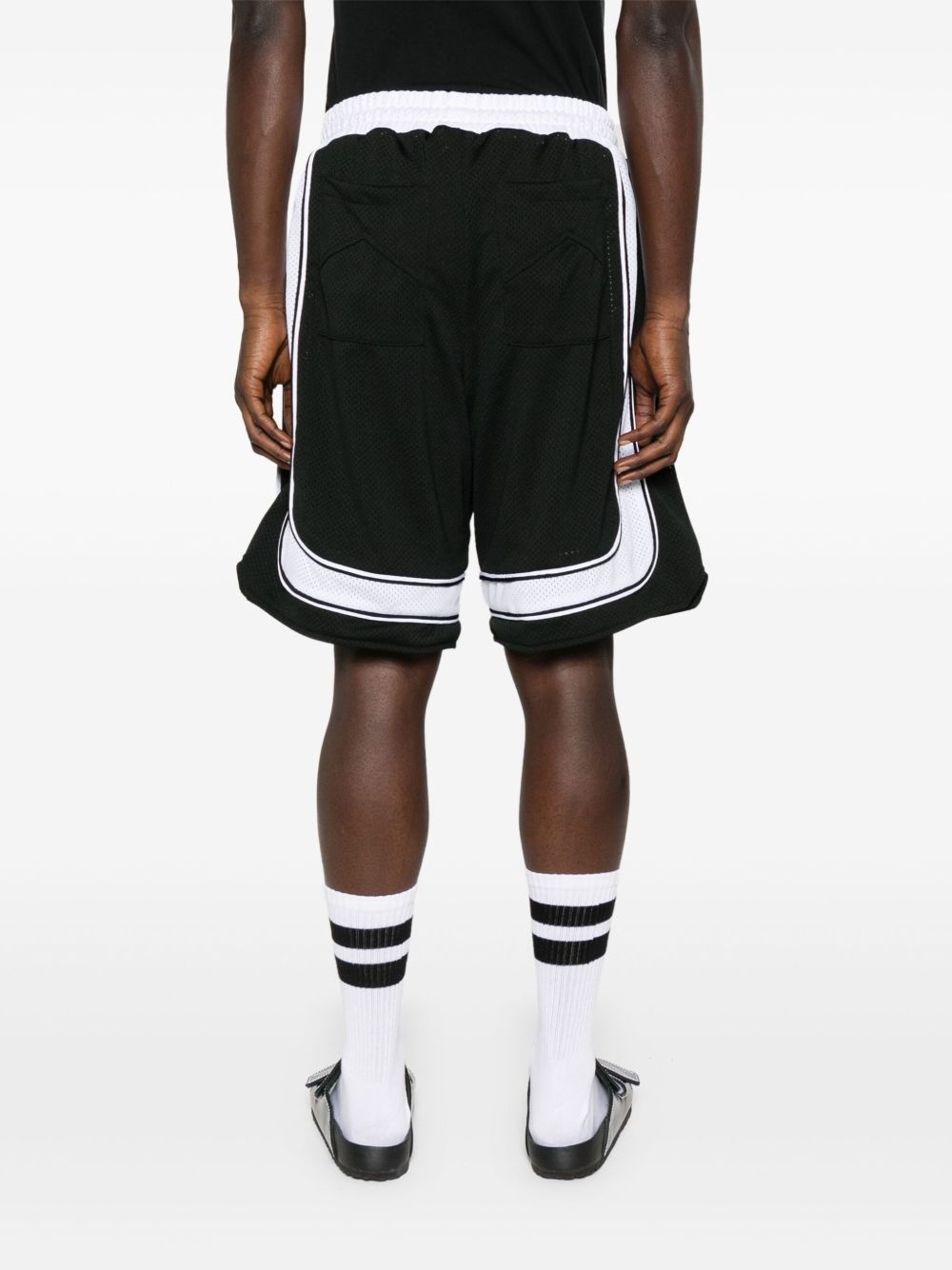 drawstring track shorts - 4