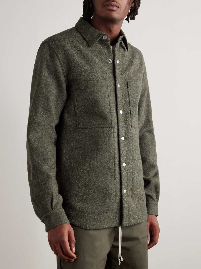 Melton Wool Overshirt Green 3