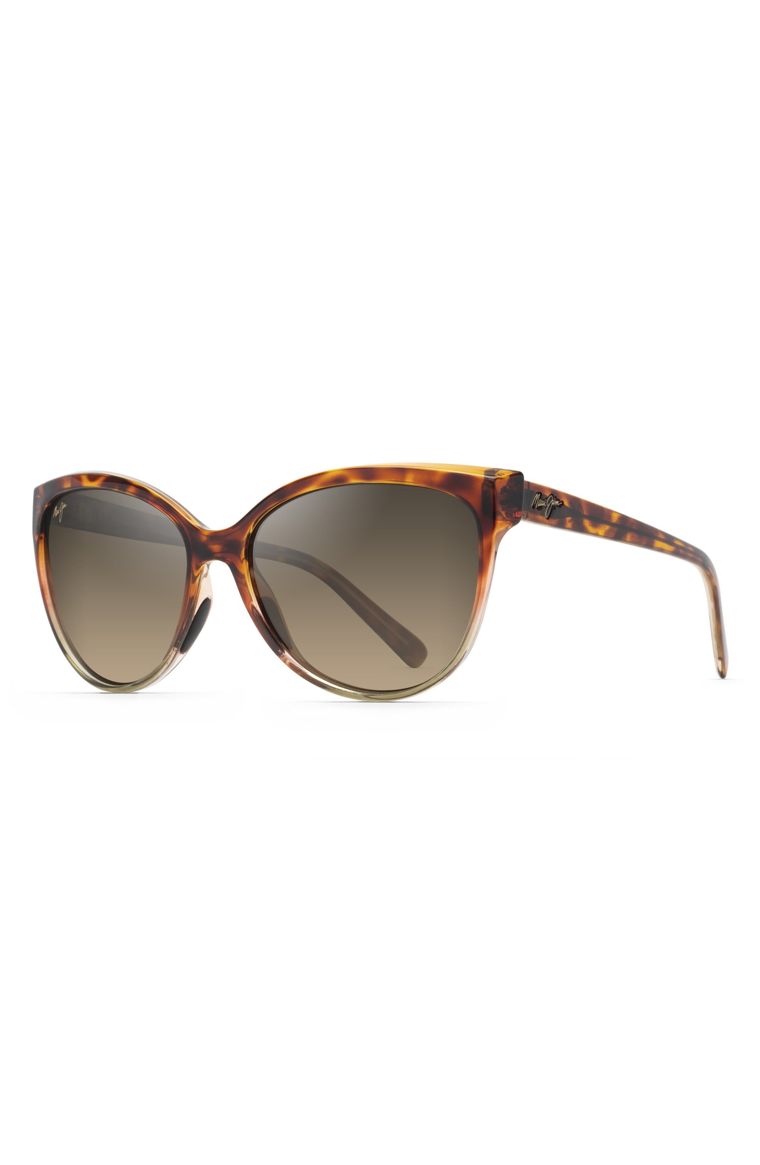 Maui Jim 'Olu 'Olu 57mm Polarized Cat Eye Sunglasses in Tortoise With Tan/Hcl Bronze at Nordstrom - 2
