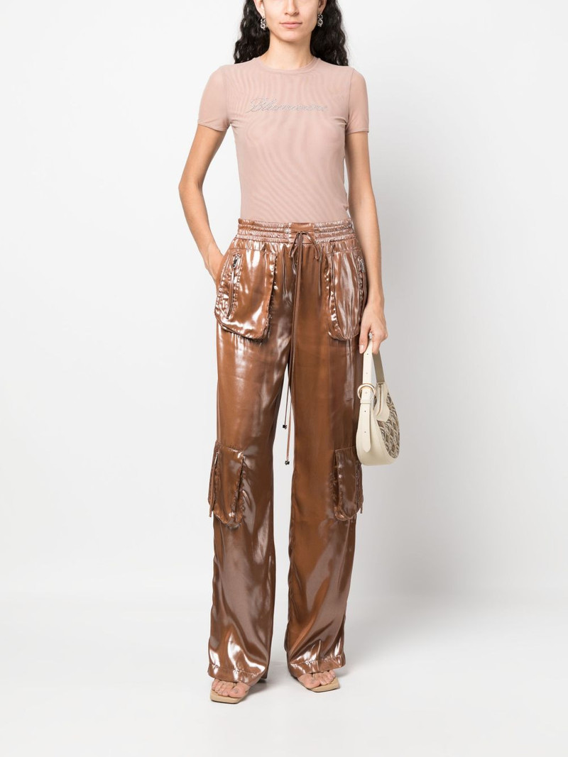 Blumarine patch-pockets straight-leg trousers outlook