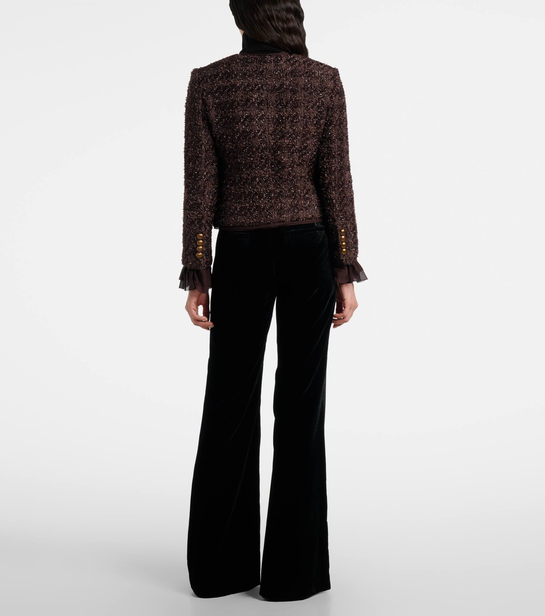 Audrina metallic tweed jacket - 3