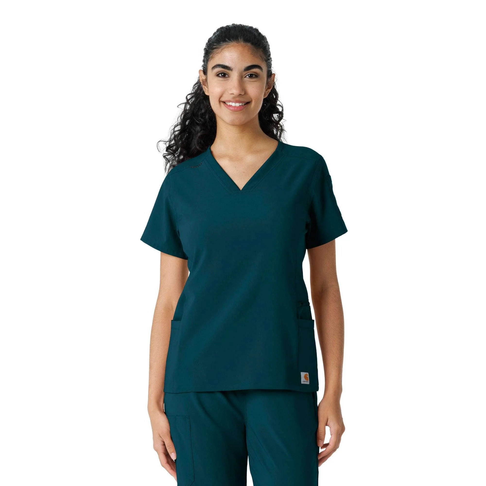 Women's Force Cross-Flex Knit Panel Scrub Top - 1