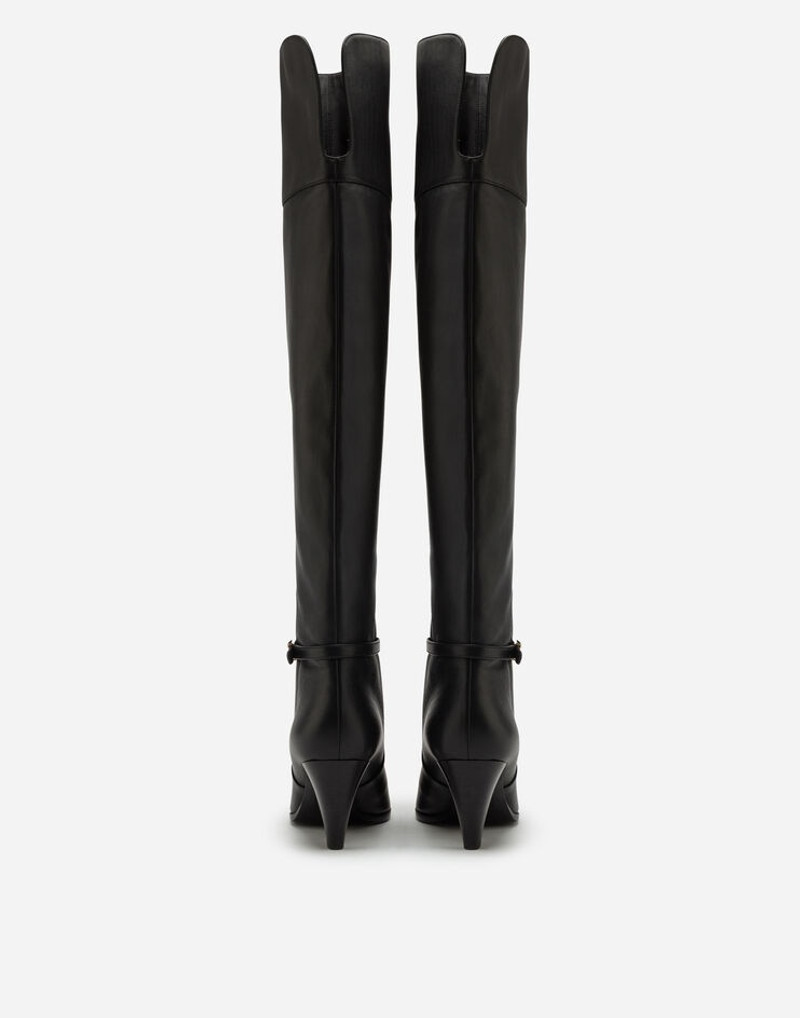 Calfskin boots with crossover DG logo 3
