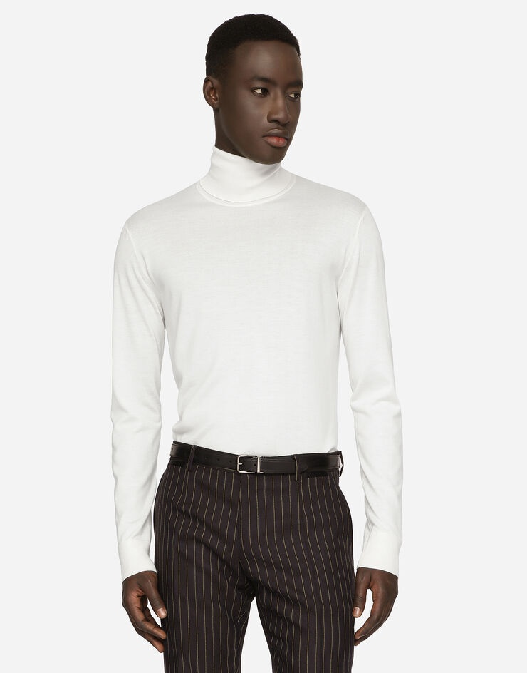 Cashmere and silk turtle-neck sweater - 4