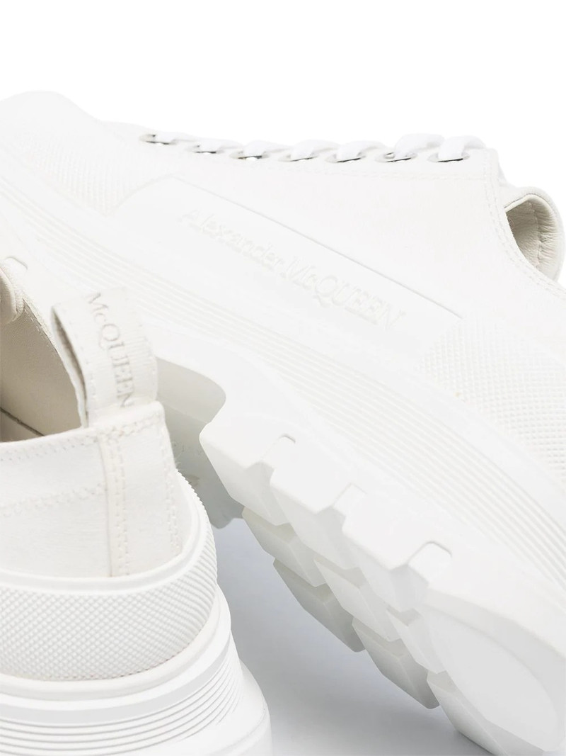 Alexander McQueen round-toe cotton sneakers outlook