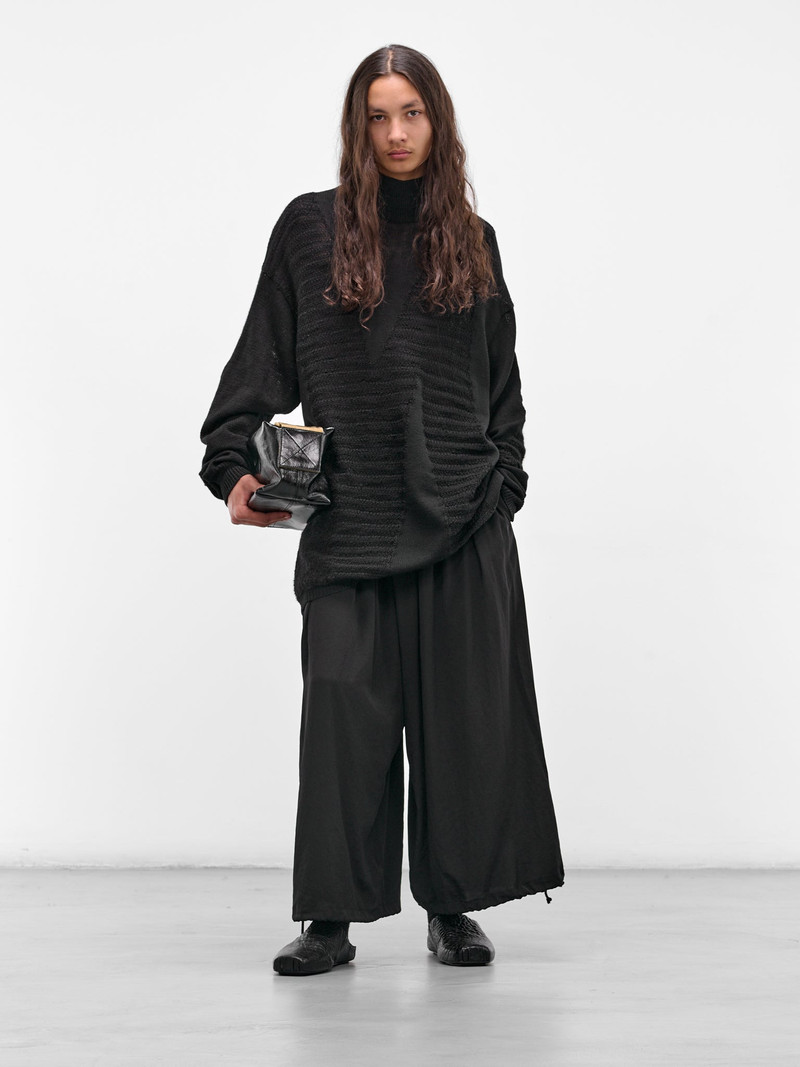 Yohji Yamamoto Black Knit Oversized High Neck outlook