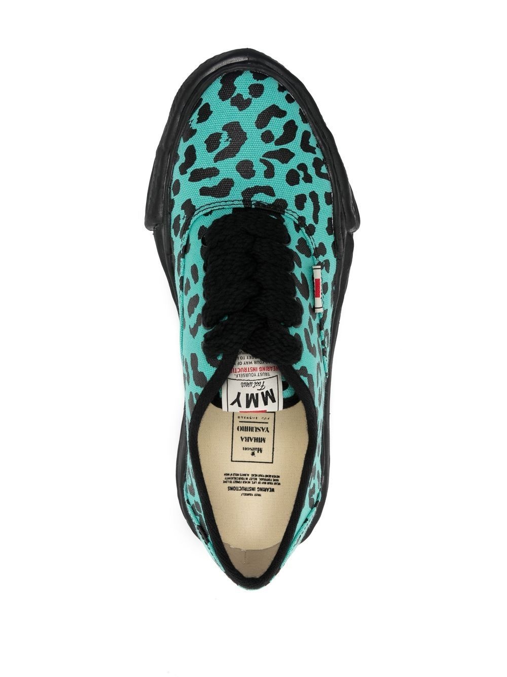 leopard-print low-top sneakers - 4