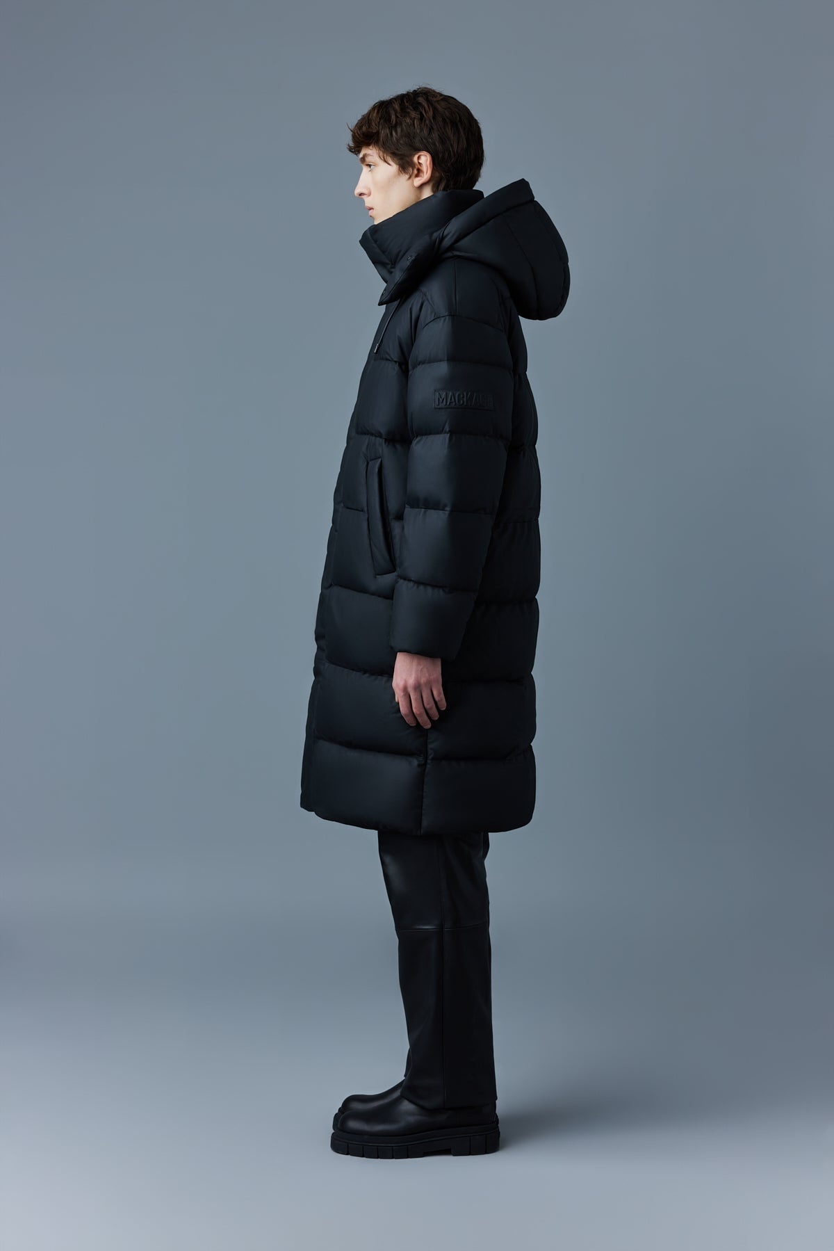 HILTON 2-in-1 (R) leather down parka with removable hood - 3