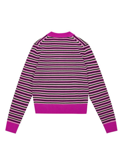 GANNI striped wool-blend jumper outlook