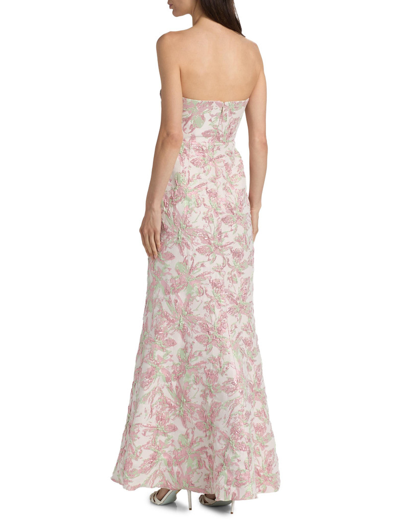 Women's Floral Jacquard Gown - Pink Multi 5