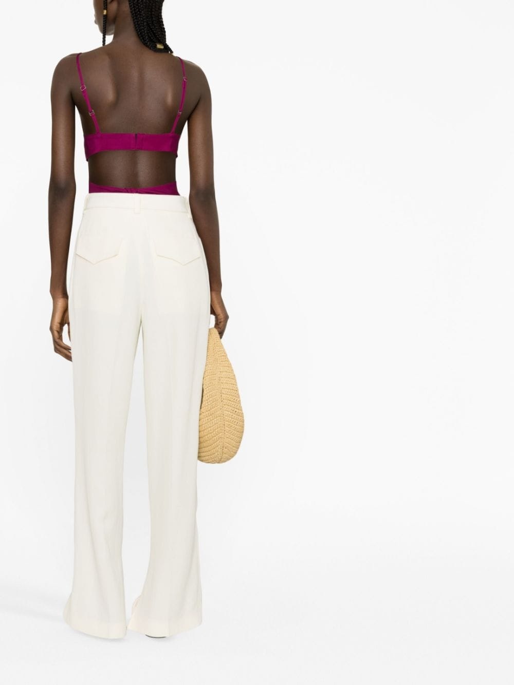 belted wide-leg trousers - 4
