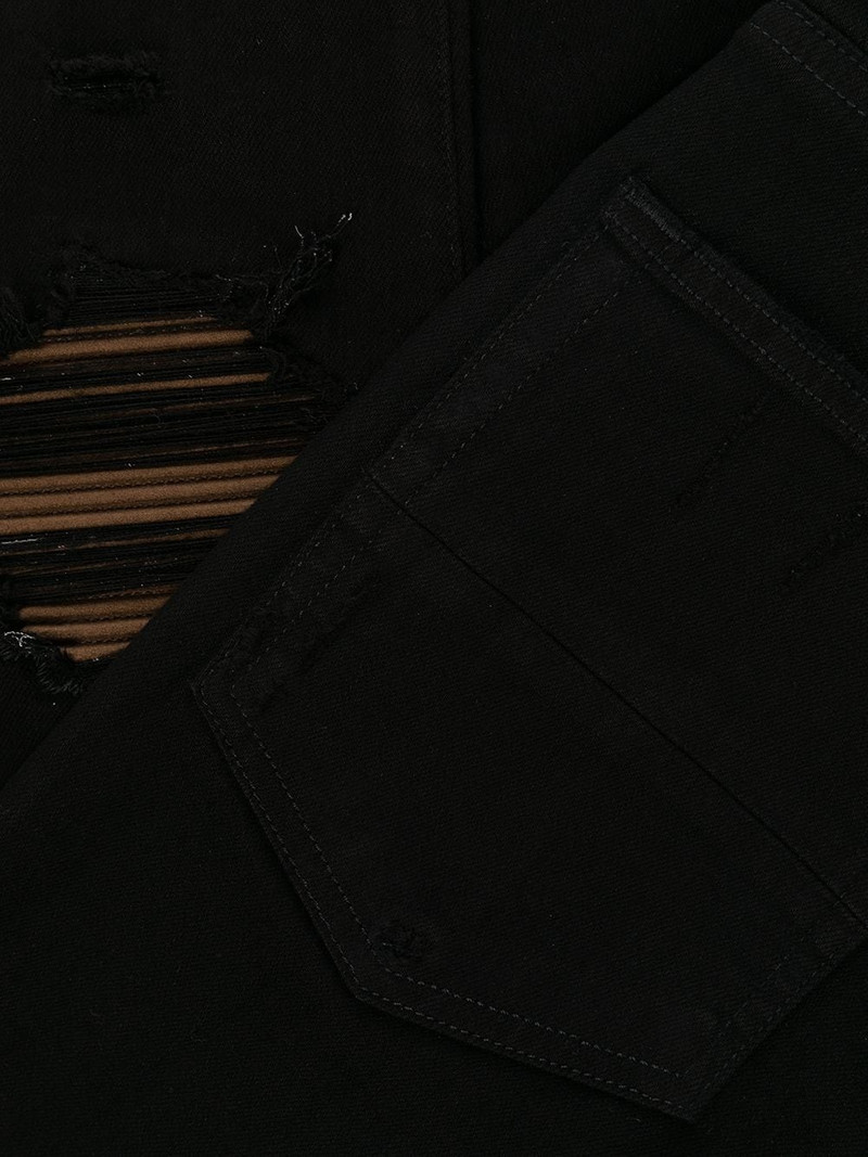 distressed ultra suede jeans 6