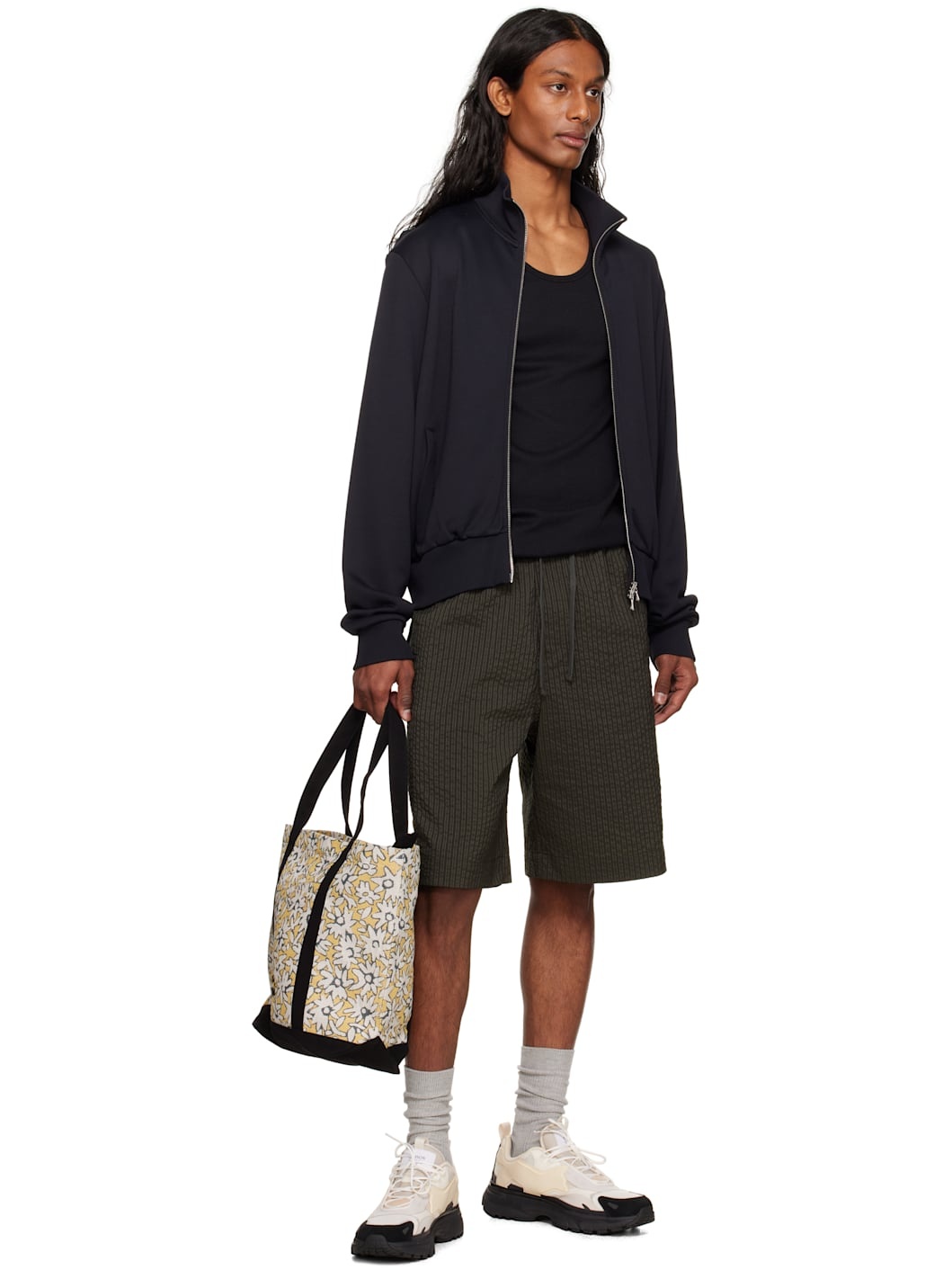 Yellow Daisy Field Large Jacquard Tote - 4