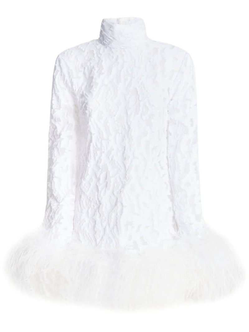 Gina Gina Gina feather-trim minidress 1