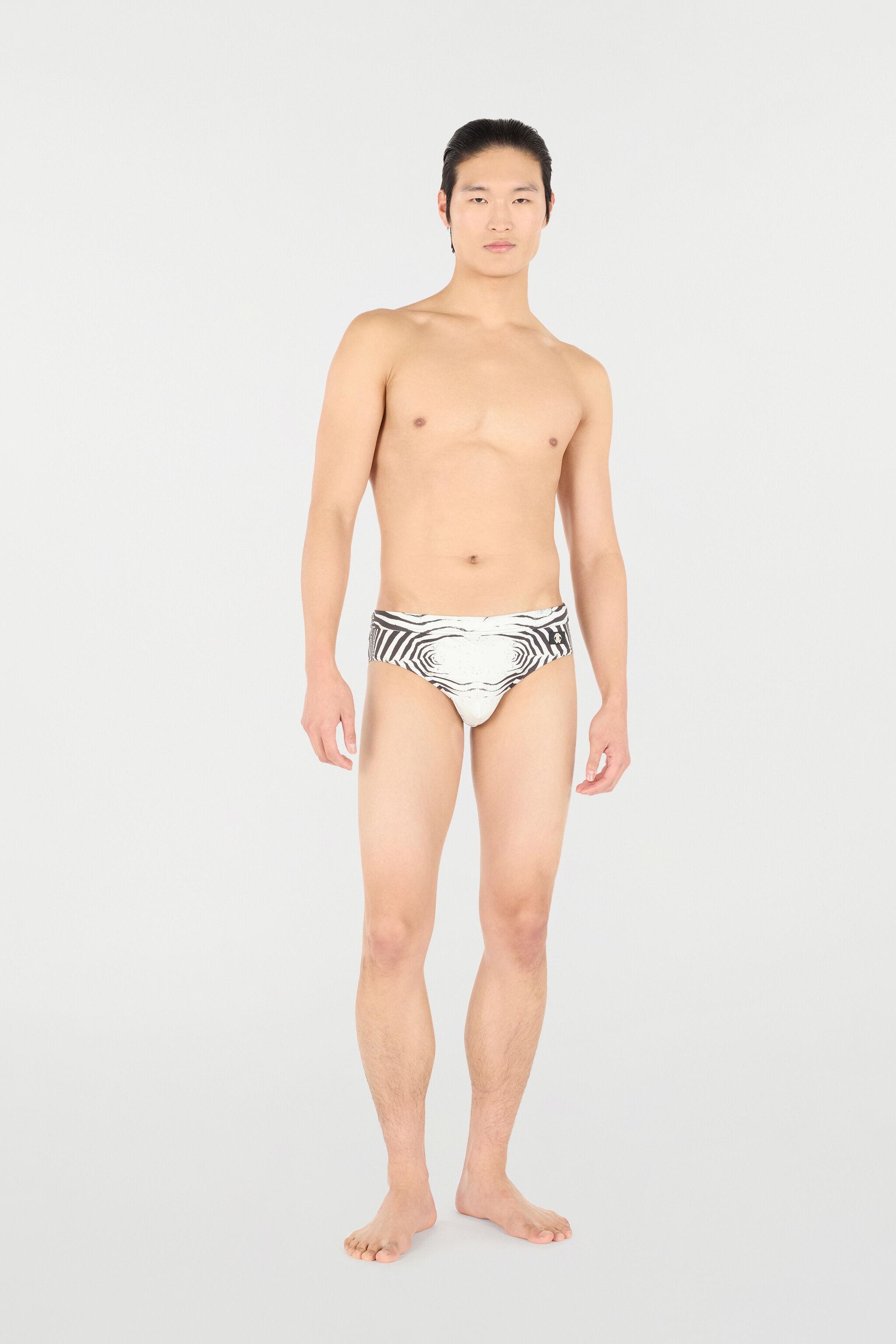 Zebra-Print Swim Briefs - 2