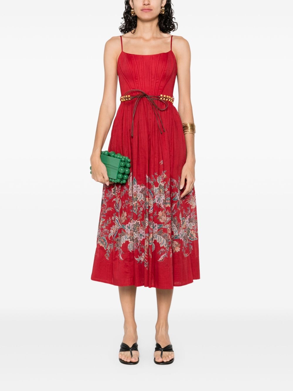 floral-print midi dress - 2