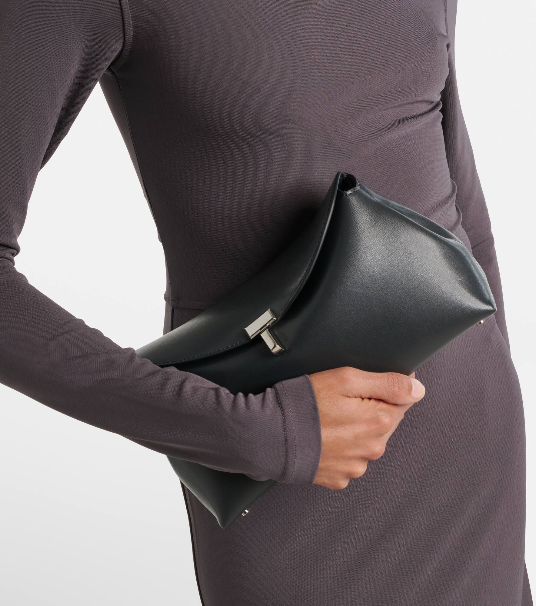 T-Lock Small leather clutch - 2