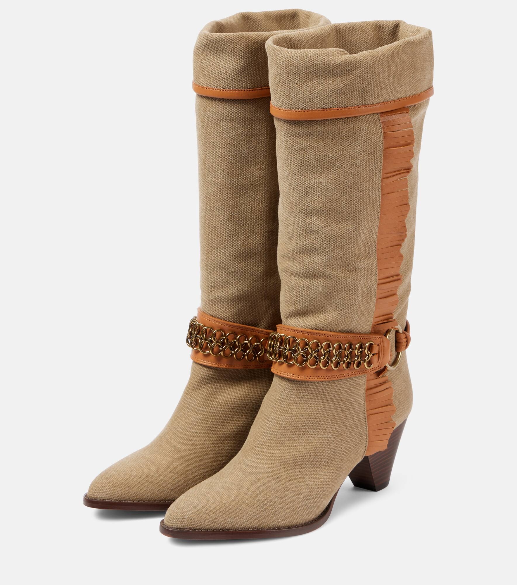 Levon canvas cowboy boots - 4