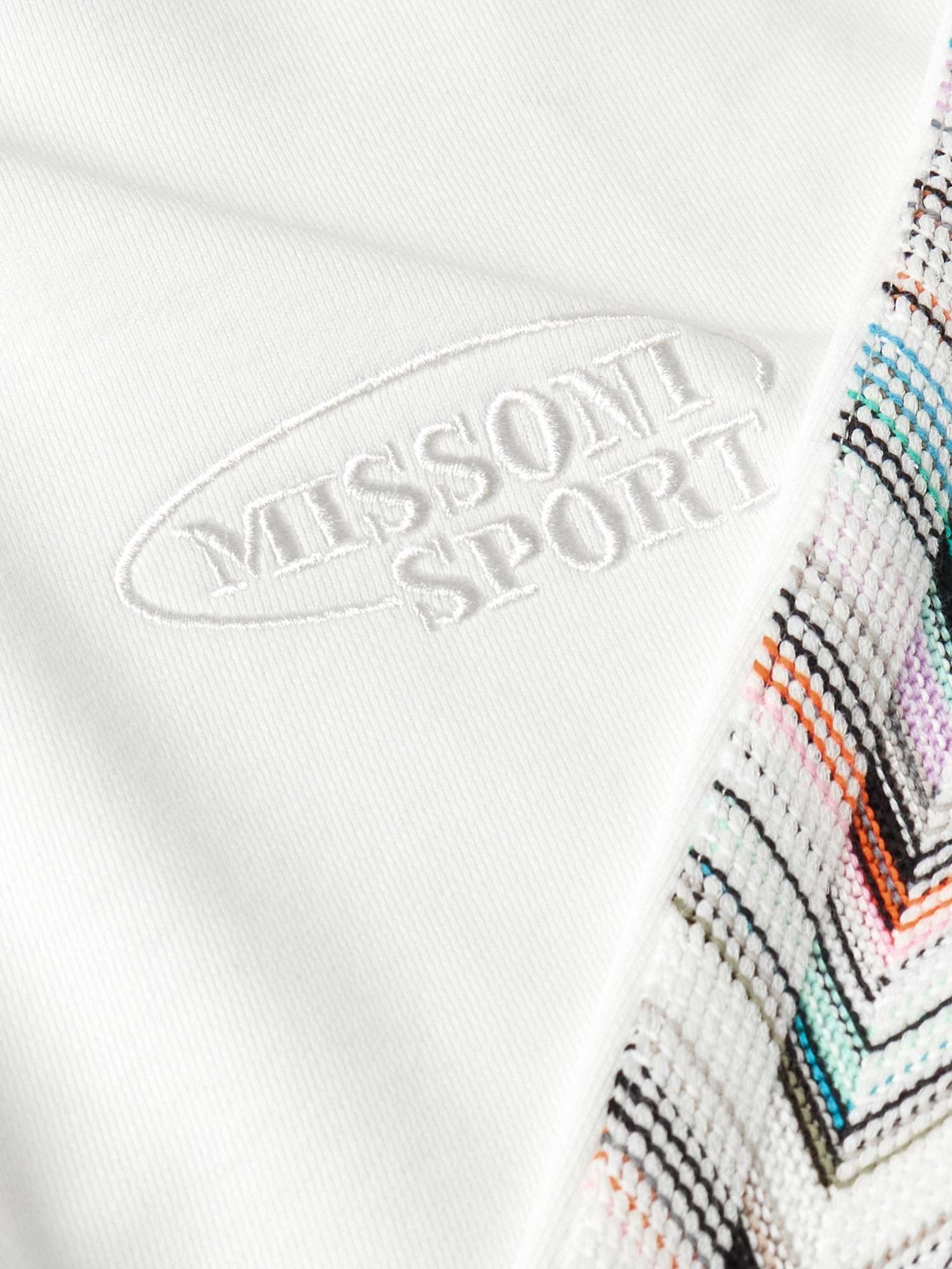 Logo-Embroidered Striped Cotton-Jersey Sweatshirt - 4