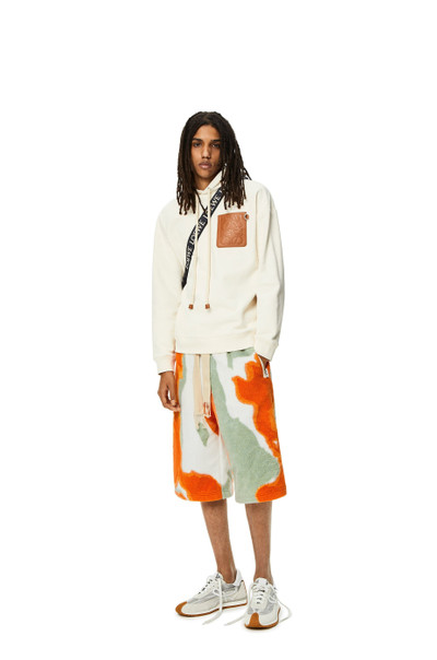Loewe Silicone melange fleece shorts in polyester outlook