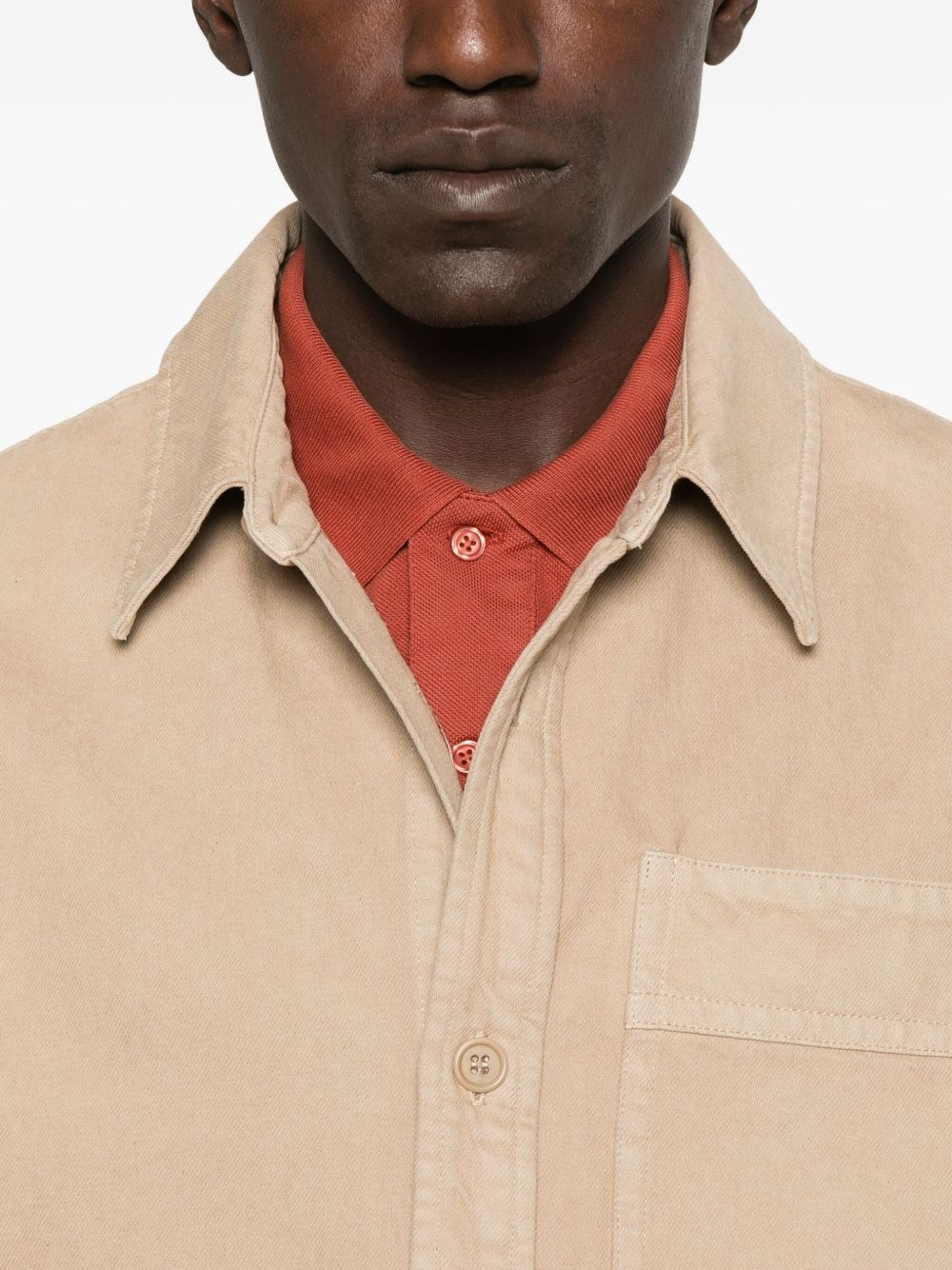 pocket button-down jacket - 5
