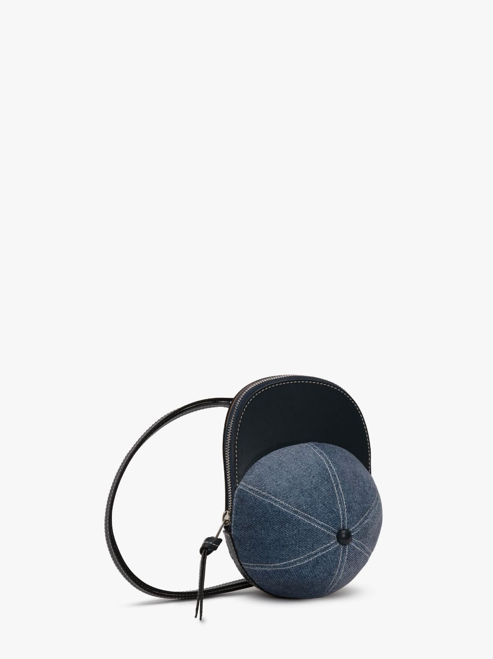 MEDIUM CAP BAG - VELVET PRINTED DENIM CROSSBODY BAG - 2