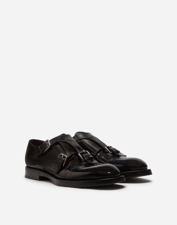 Brushed calfskin monk strap shoes - 2