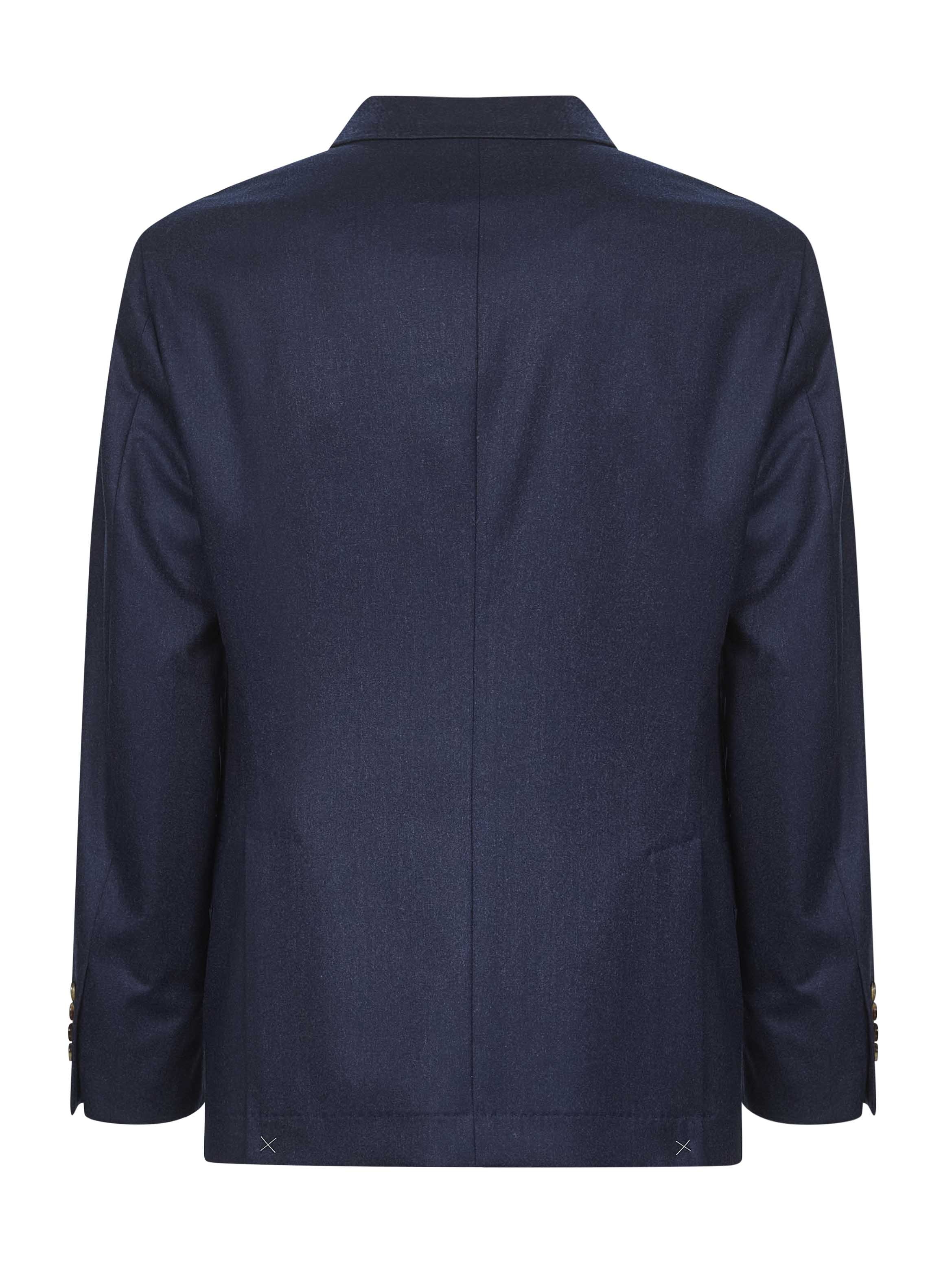 Blue flannel deconstructed blazer - 2
