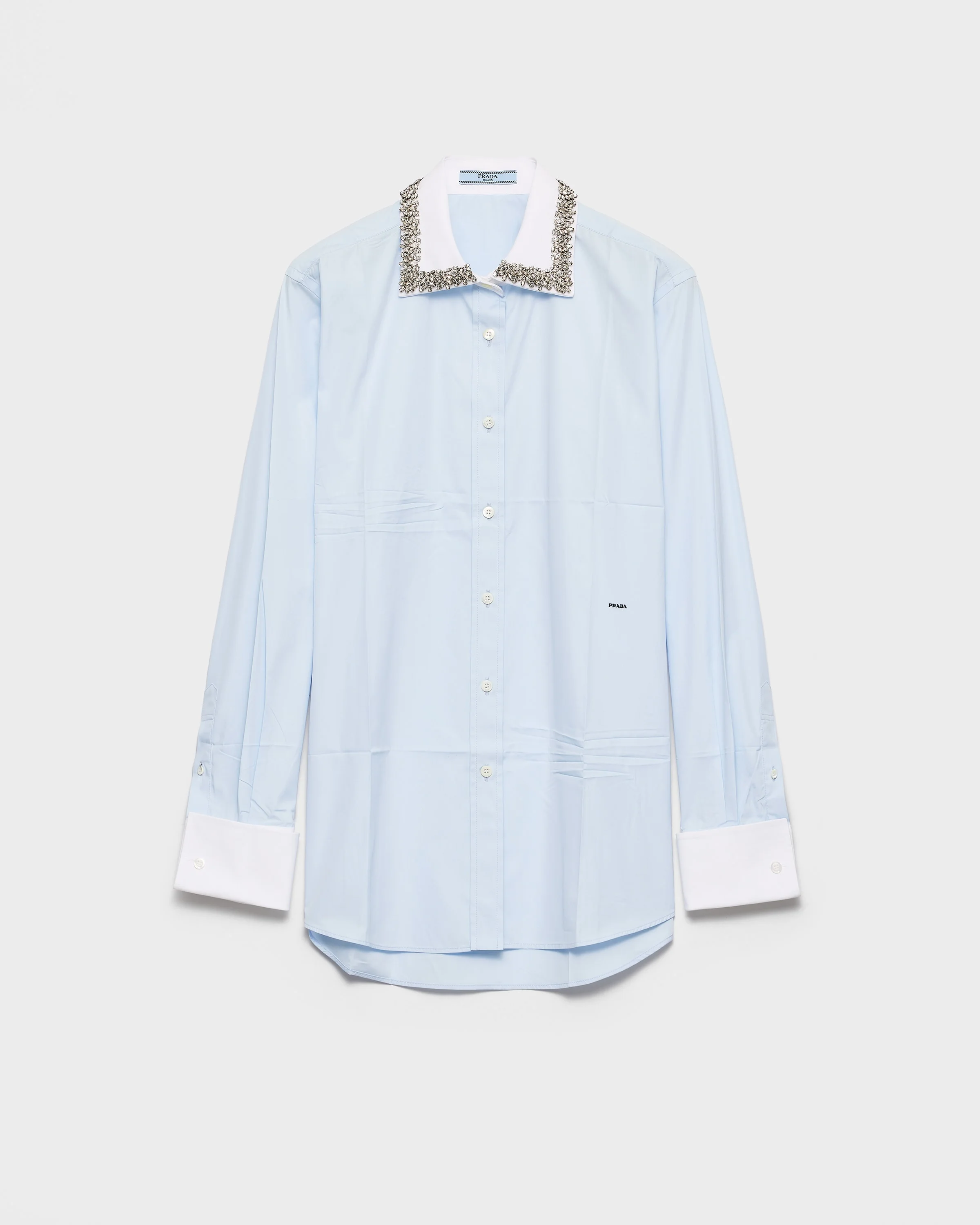 Embroidered poplin shirt - 1