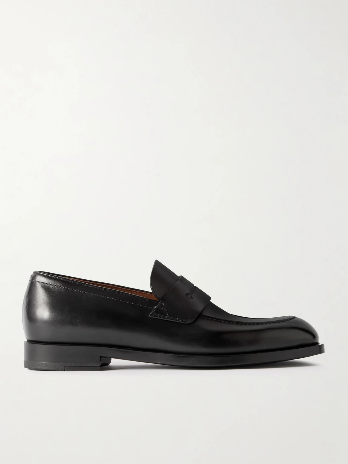 New Classic Flex Glossed-Leather Penny Loafers - 1