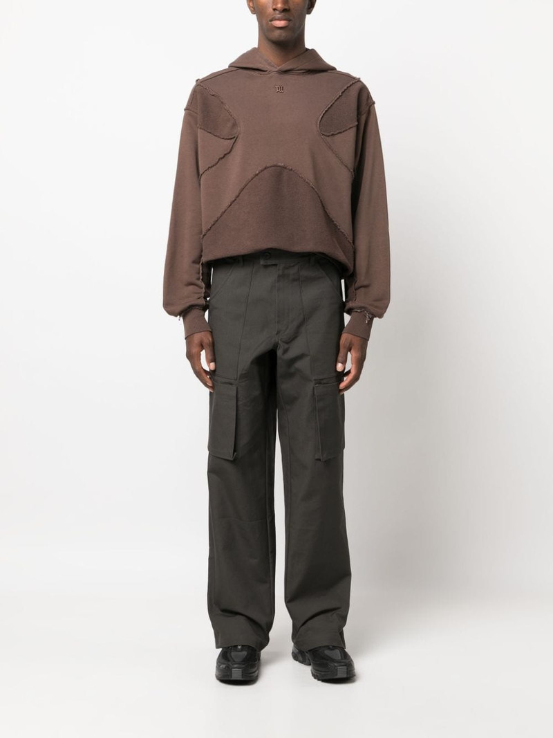 MISBHV ripped-detail cotton blend hoodie outlook