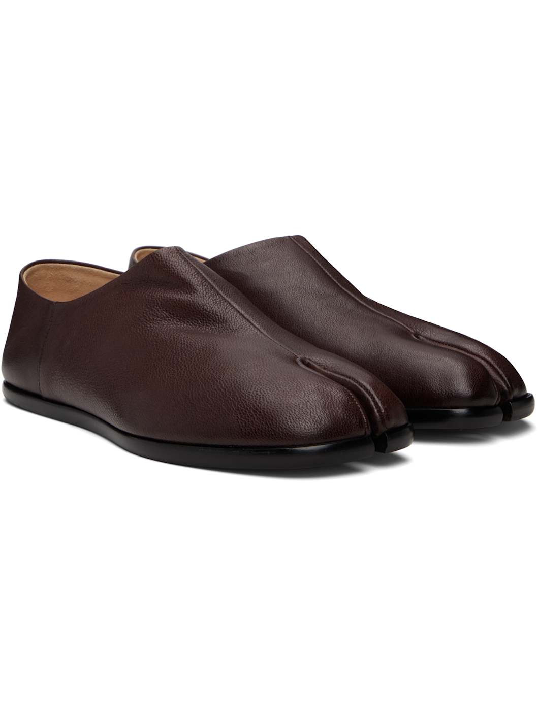 Brown Tabi Babouche Loafers - 4