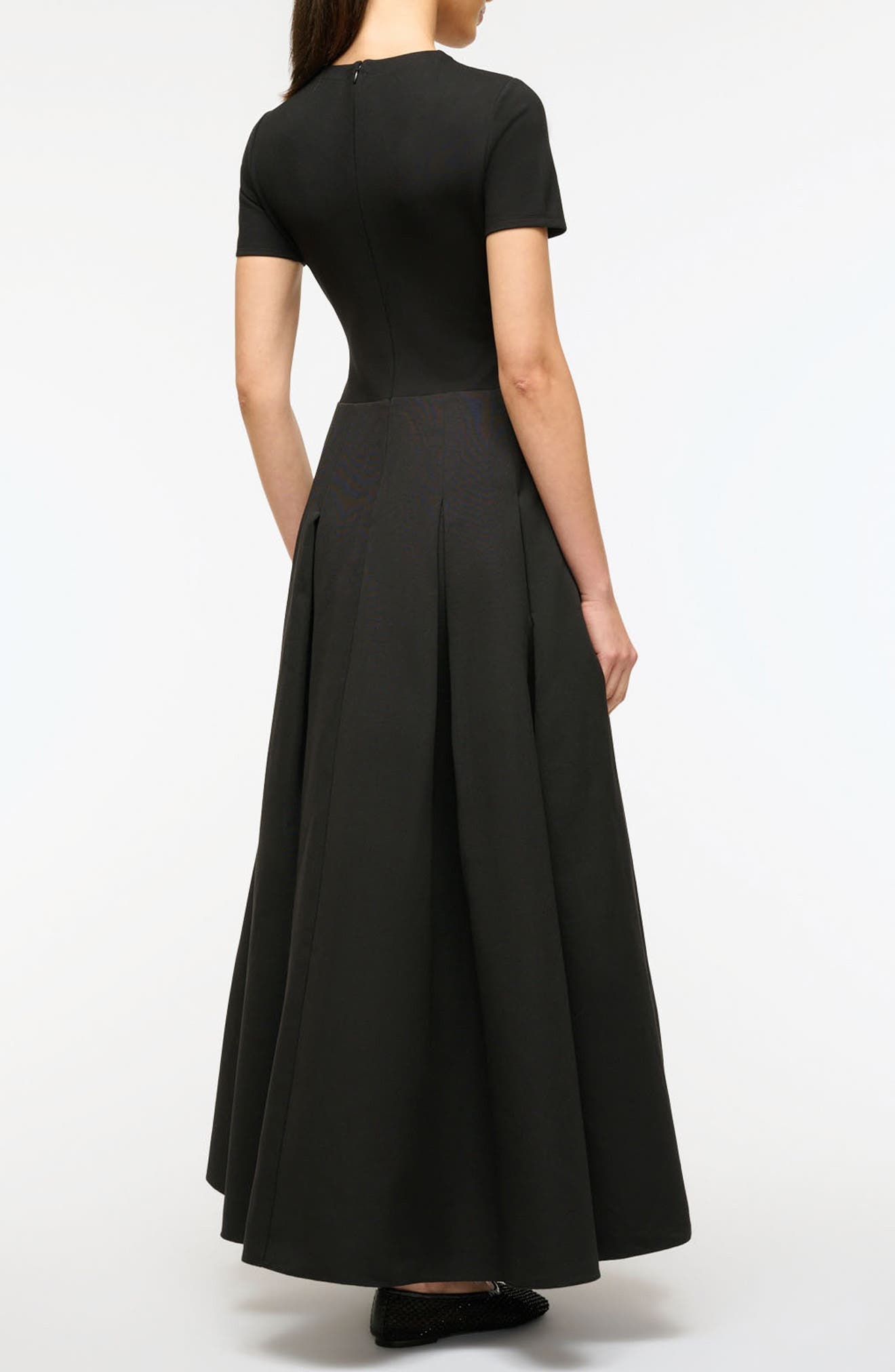 STAUD Hopper Mixed Media Gown in Black at Nordstrom - 2