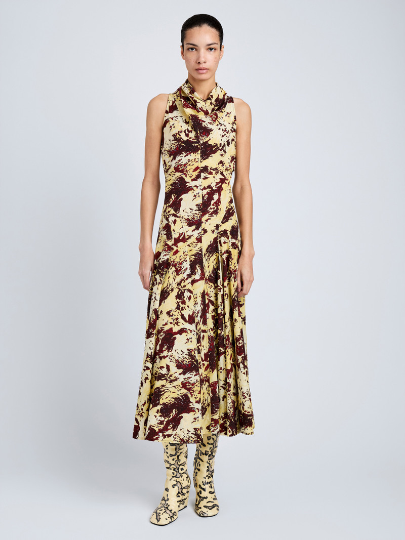 Proenza Schouler Adelide Dress in Printed Silk Viscose outlook
