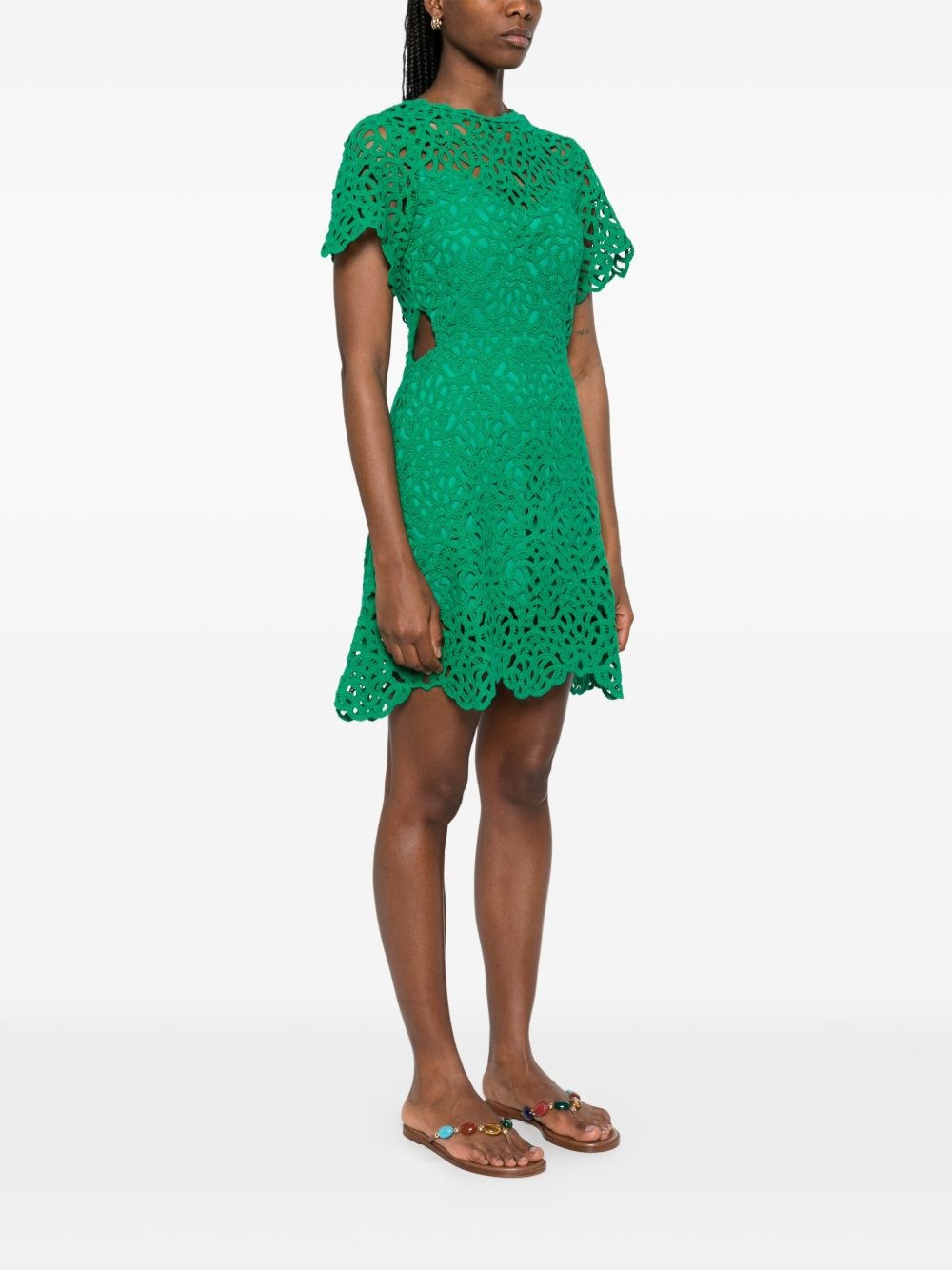 crochet mini dress - 3